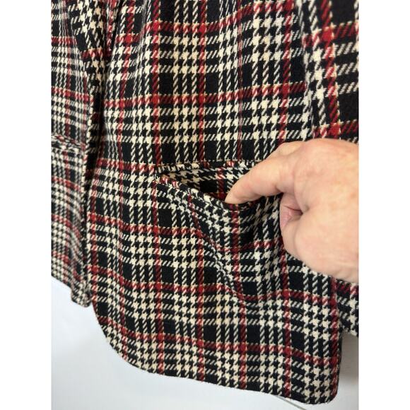 VTG Wool Blazer Savannah 6P Petite Plaid Tartan Old Money Dark Academia Preppy - Picture 3 of 10